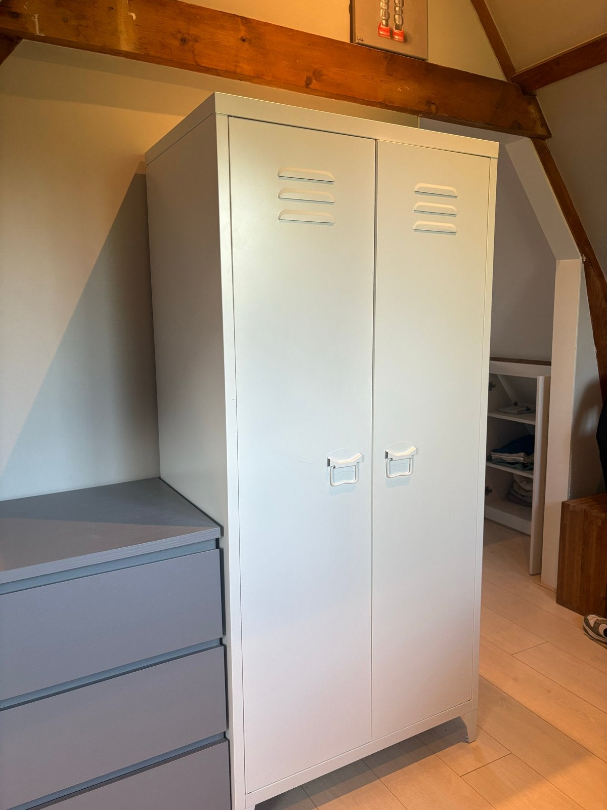 Kwantum Leipzig Kledingkast (50x75x165 cm), Ophalen, 50 tot 100 cm, Zo goed als nieuw, Metaal