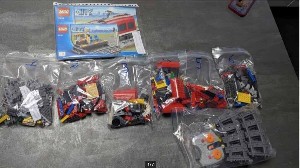 Lego City 7939 Goederentrein Compleet met Rails, Gebruikt, Lego, Ophalen of Verzenden, Compleet
