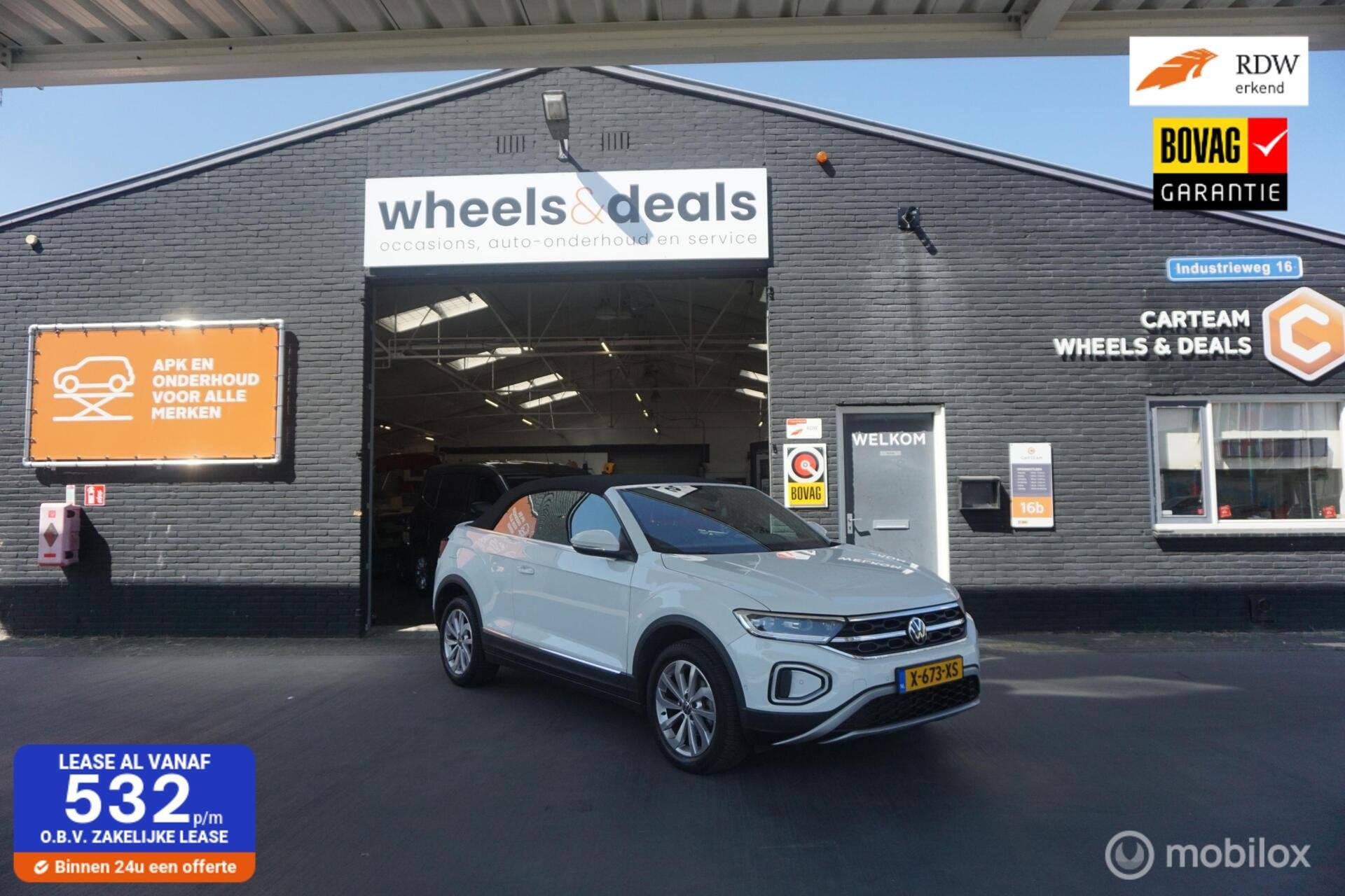 Volkswagen T-Roc Cabrio 1.5 TSI R-Line ( 1e eigenaar ! ), Auto's, Euro 6, 4 cilinders, Wit, Geïmporteerd
