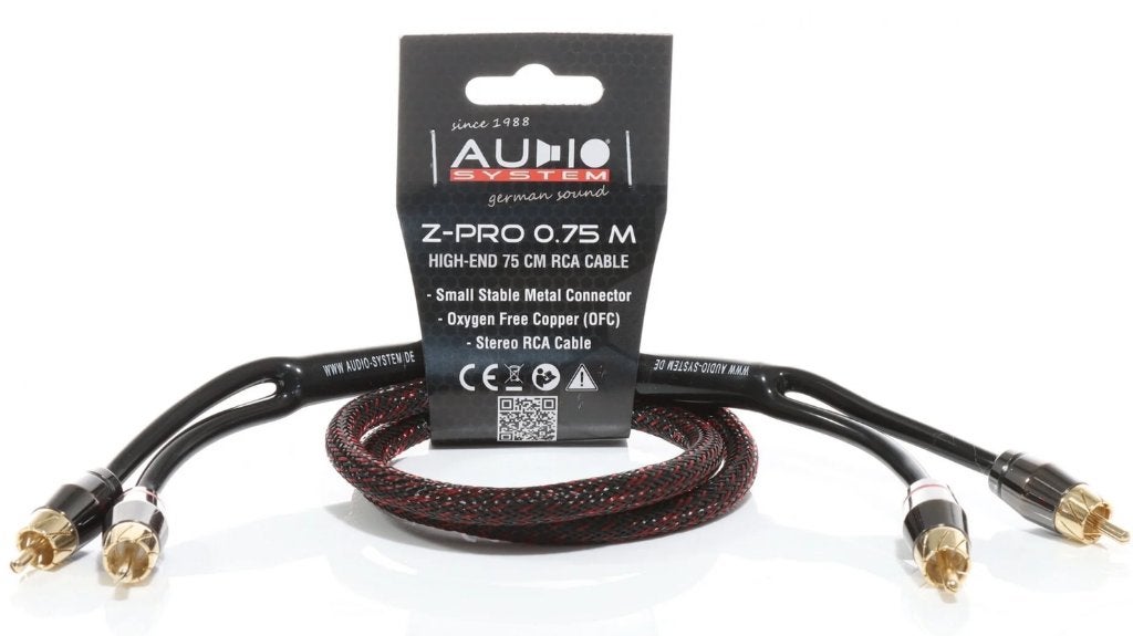 Audio System Z-PRO 0.75 High-End RCA 0.75 meter / Tulpkabel, Info@optimount.nl, Nieuw, Ophalen of Verzenden, Anholtseweg 48A 7091 HB DINXPERLO