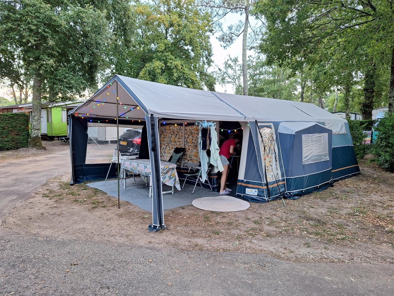 Gerjak Tago Indian - Compleet en klaar voor avontuur!, Caravans en Kamperen, Vouwwagens, Blauw, Aanwezig, Tot en met 6, Ophalen