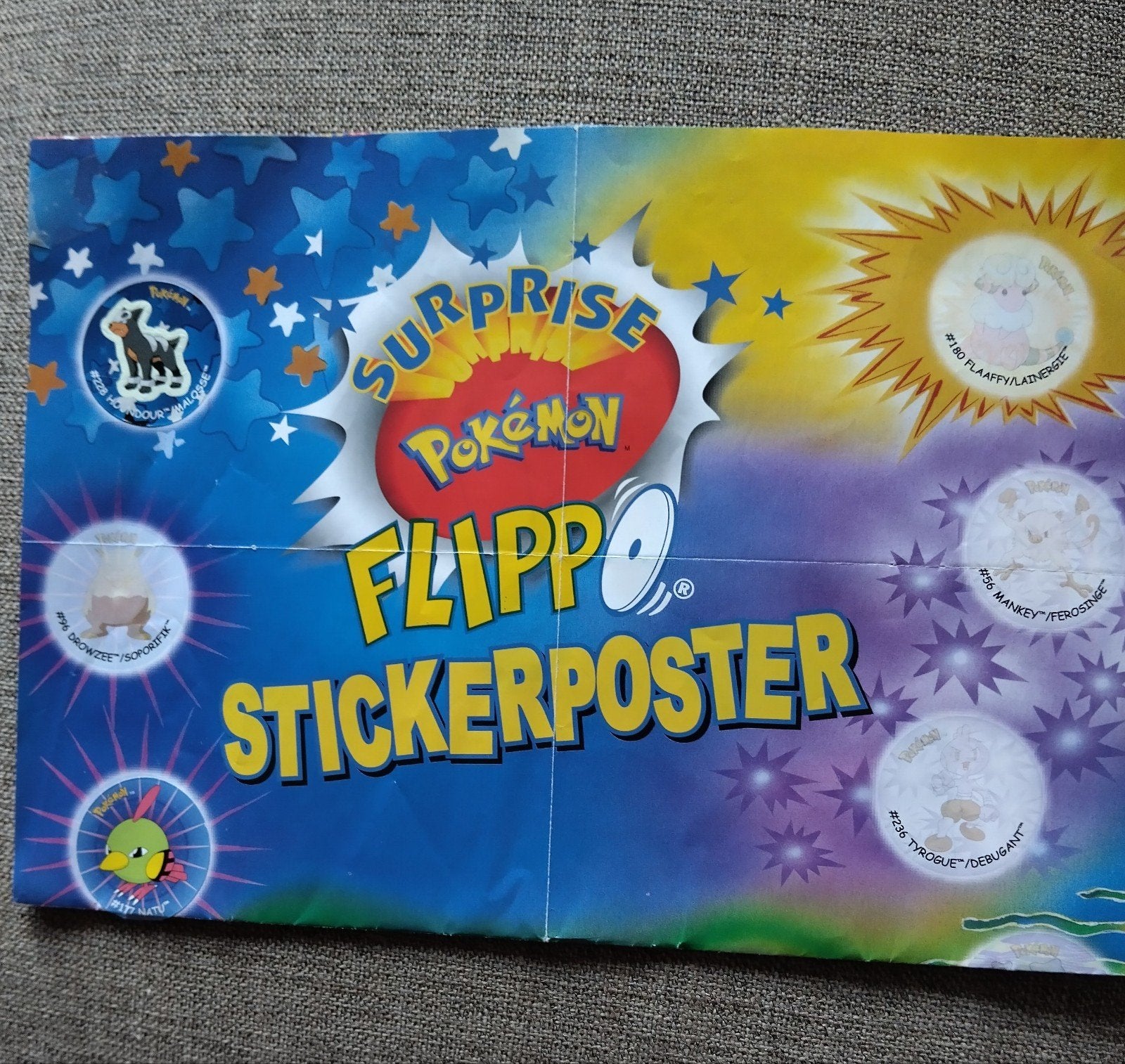 Pokémon Flippo Stickerposter - Zeldzaam verzamelitem, Verzamelen, Flippo's, Ophalen of Verzenden, Map, Album of Poster