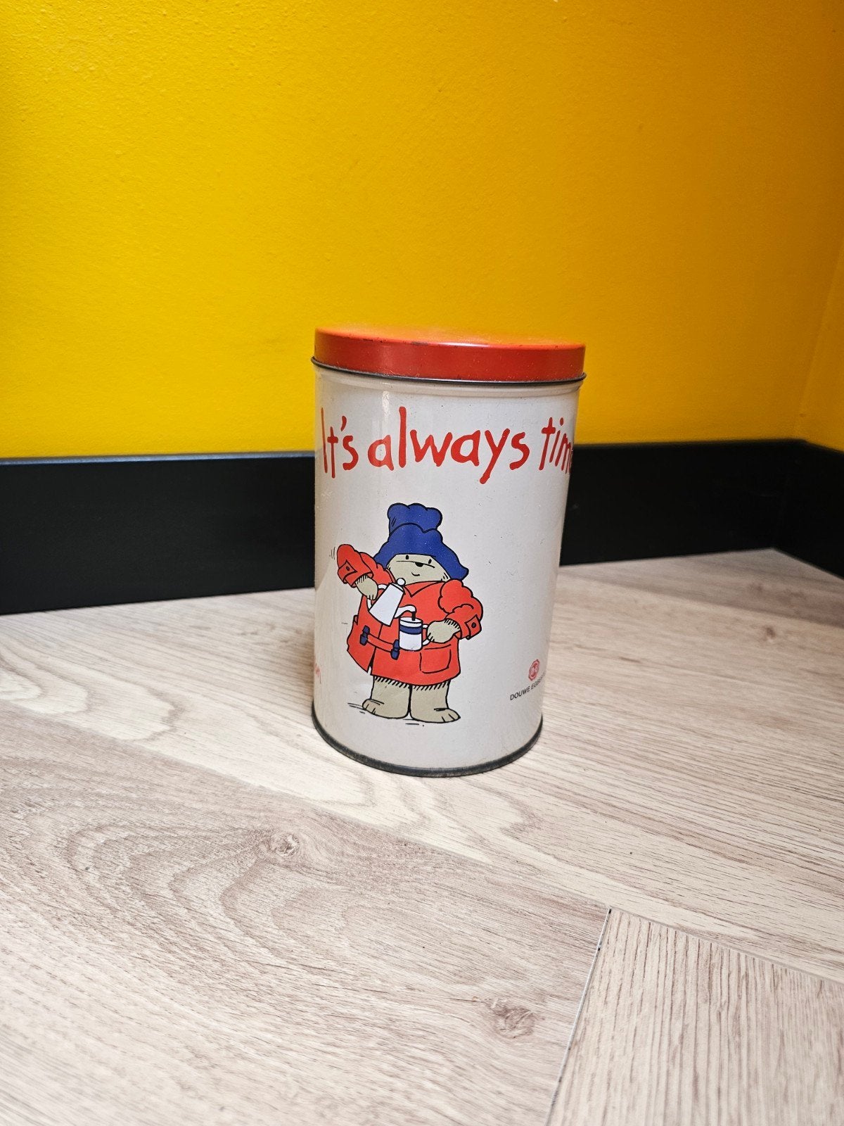Vintage Douwe Egberts Paddington Beer blik, Verzamelen, Blikken, Ophalen of Verzenden, Gebruikt, Koffie, Douwe Egberts