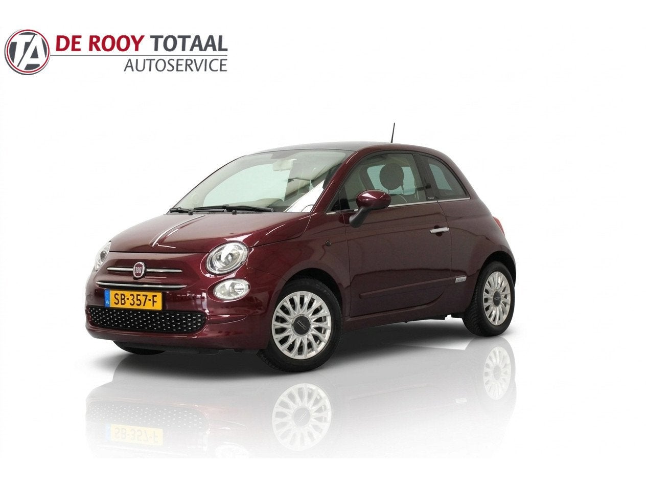 Fiat 500 0.9 TwinAir Turbo Lounge 81PK, RIJKLAAR | PANORAMAD, Stof, Gebruikt, Origineel Nederlands, 915 kg