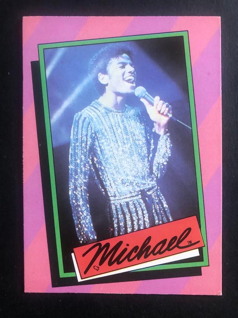 Vintage Michael Jackson verzamelkaart (1984), Ophalen of Verzenden, Zo goed als nieuw