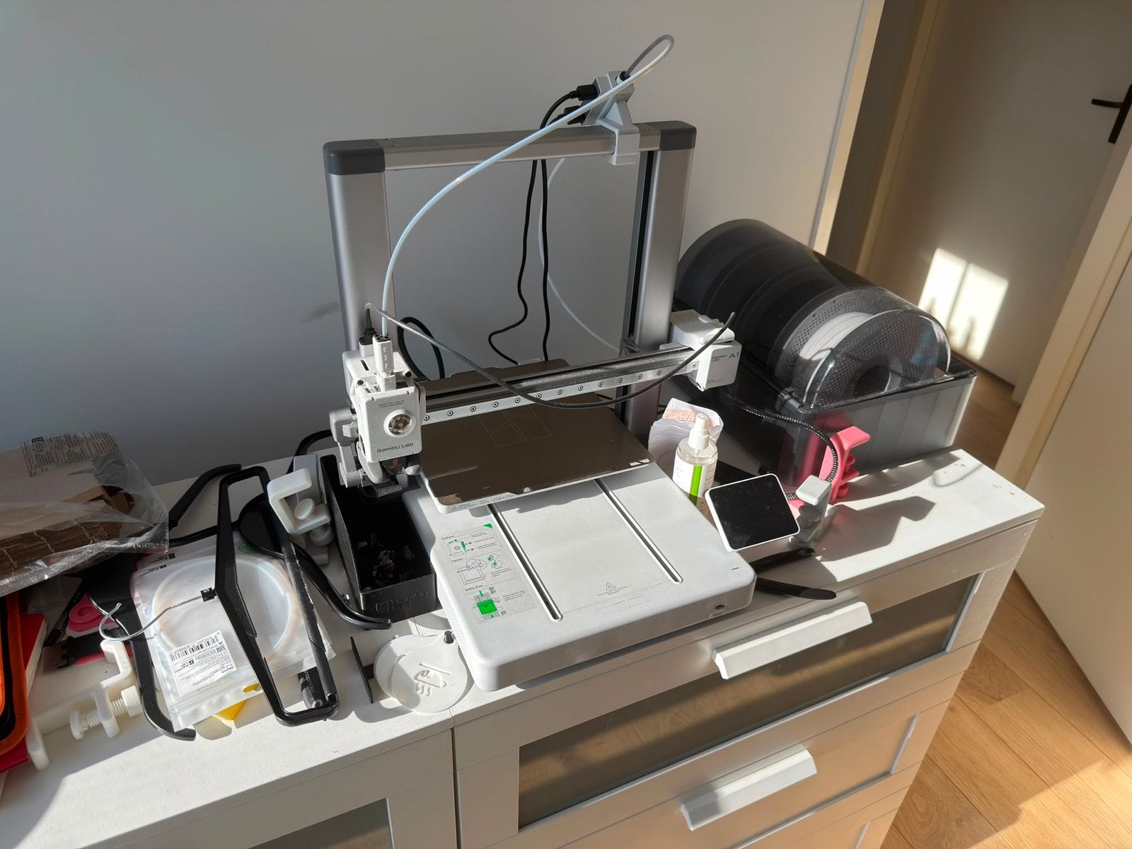 Bambu Lab A1 3D-printer met AMS pro 2 en filamenten gratis, Computers en Software, 3D Printers, Ophalen, Zo goed als nieuw, Filament