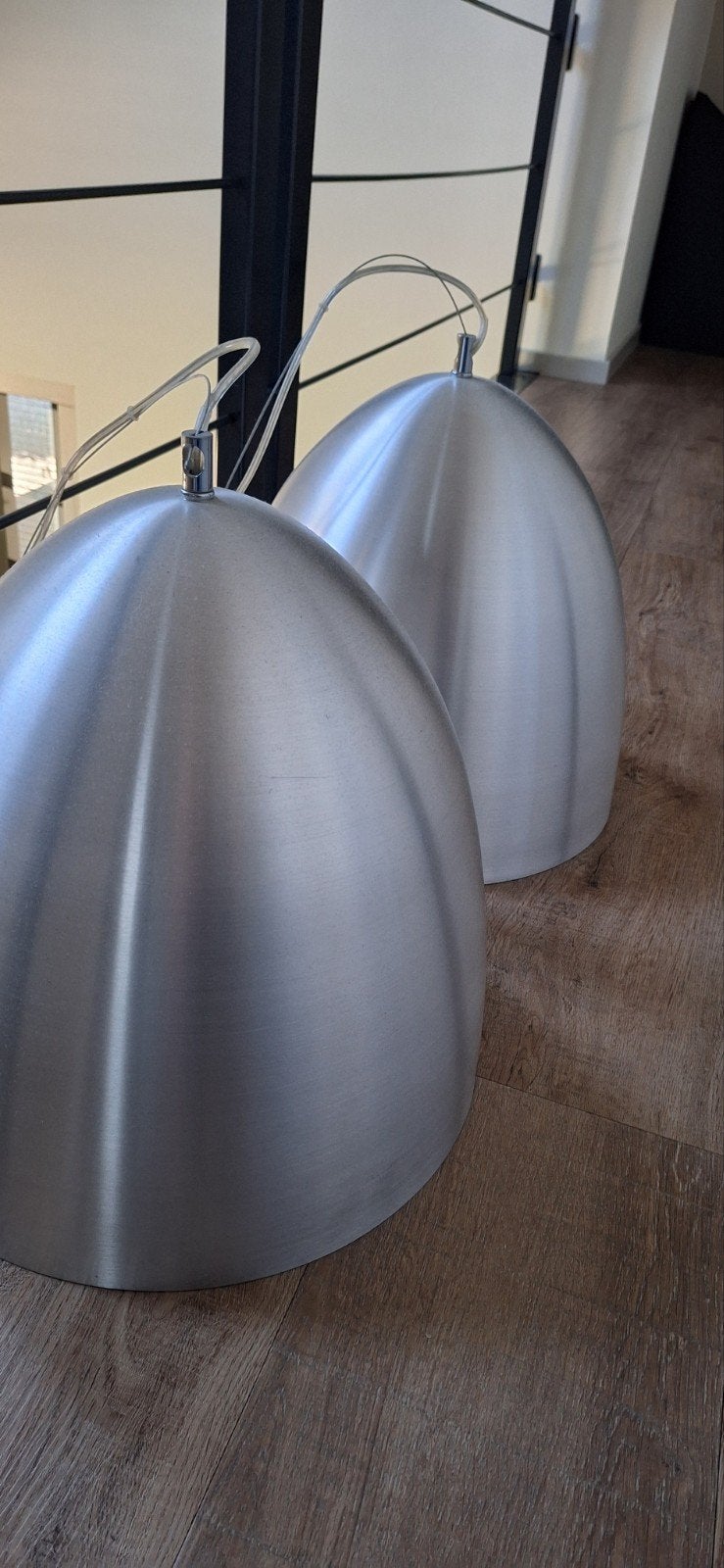 Moderne hanglampen - 45 cm hoog, 40 cm breed, Huis en Inrichting, Lampen | Hanglampen, Gebruikt, Metaal, Modern, E27 (groot)