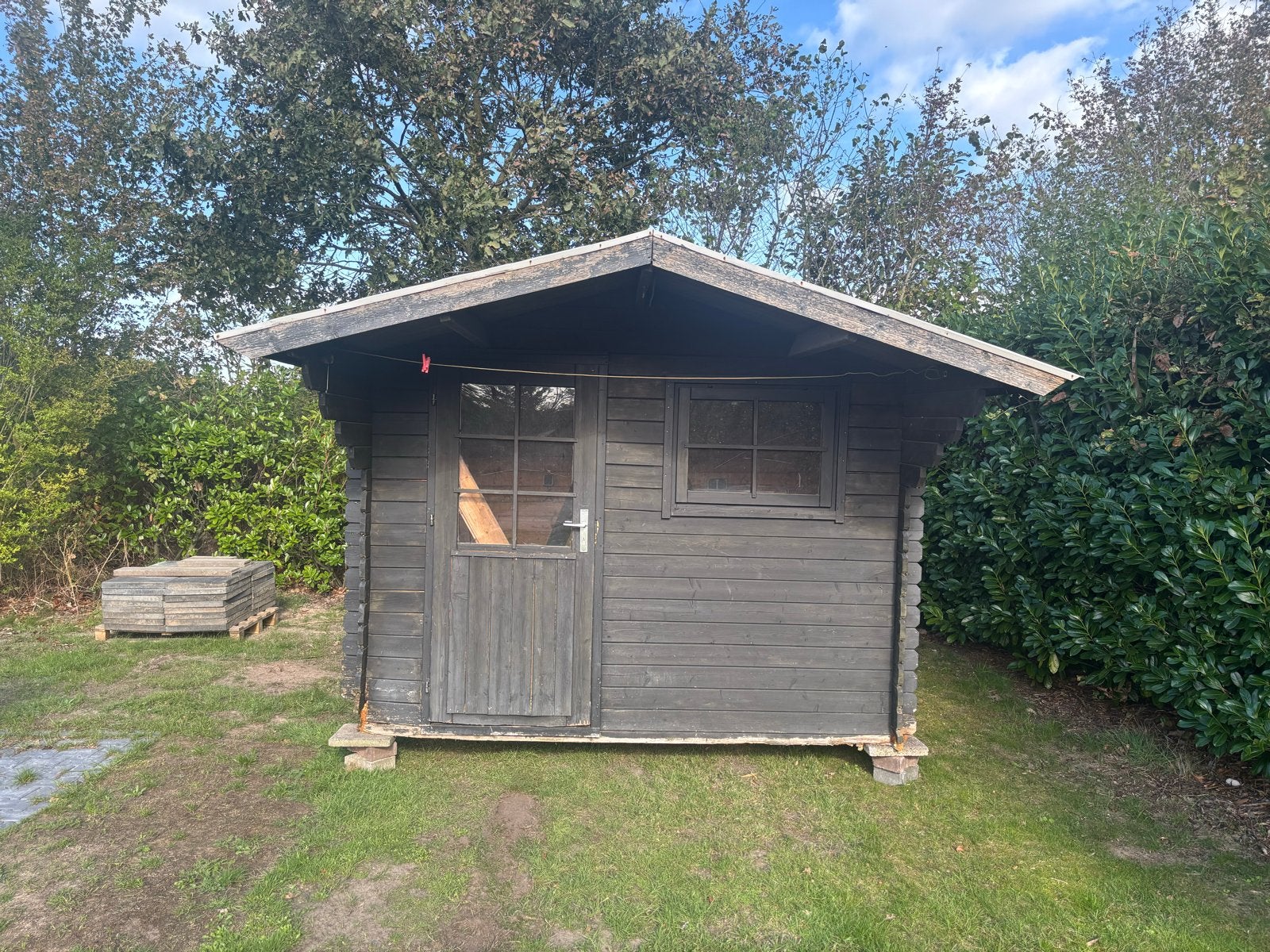 Houten schuurtje - Ideaal voor tuinopslag, Ophalen of Verzenden, Gebruikt, Hout, Overige typen