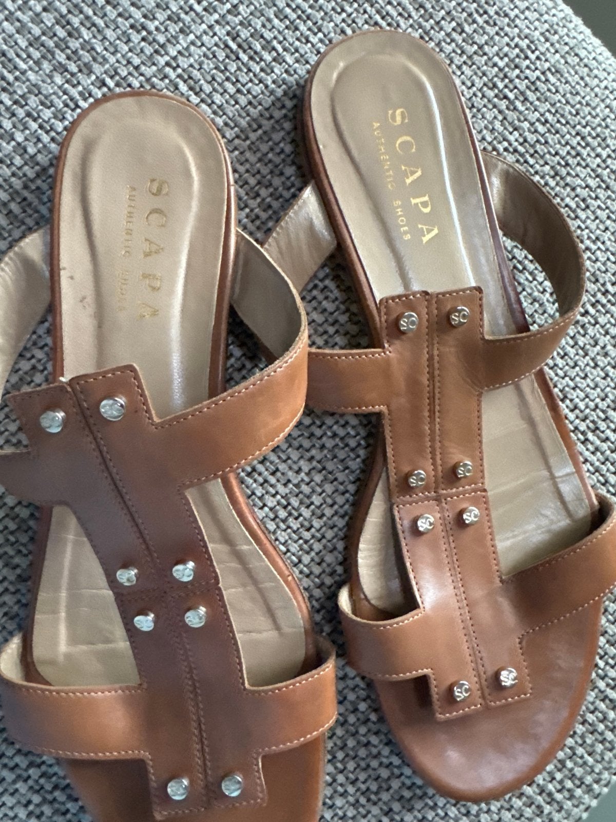Scapa Slippers Maat 41 - Comfortabele Bruine Slippers, Ophalen of Verzenden, Gedragen, Bruin, Slippers