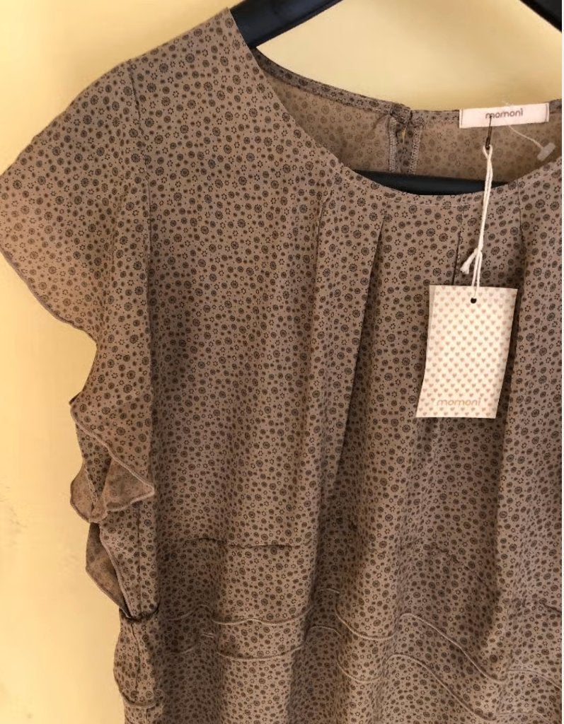 NIEUW floral jurkje Momoni mt S puur zijde, Momoni, Nieuw, Maat 36 (S), Boven de knie