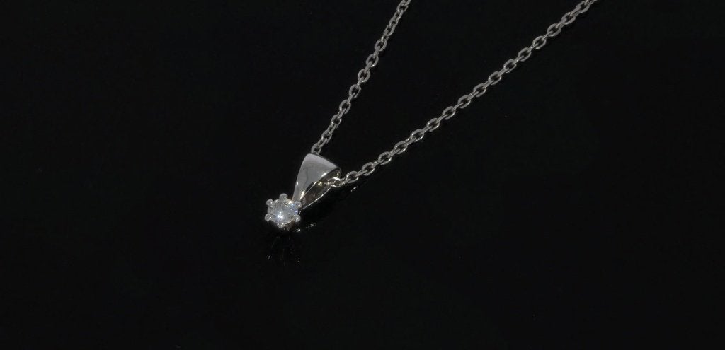 Nieuw diamant 14k ketting plus hanger goud briljant dame, Voordeelsieraden, Nieuw, Ophalen of Verzenden, Met edelsteen