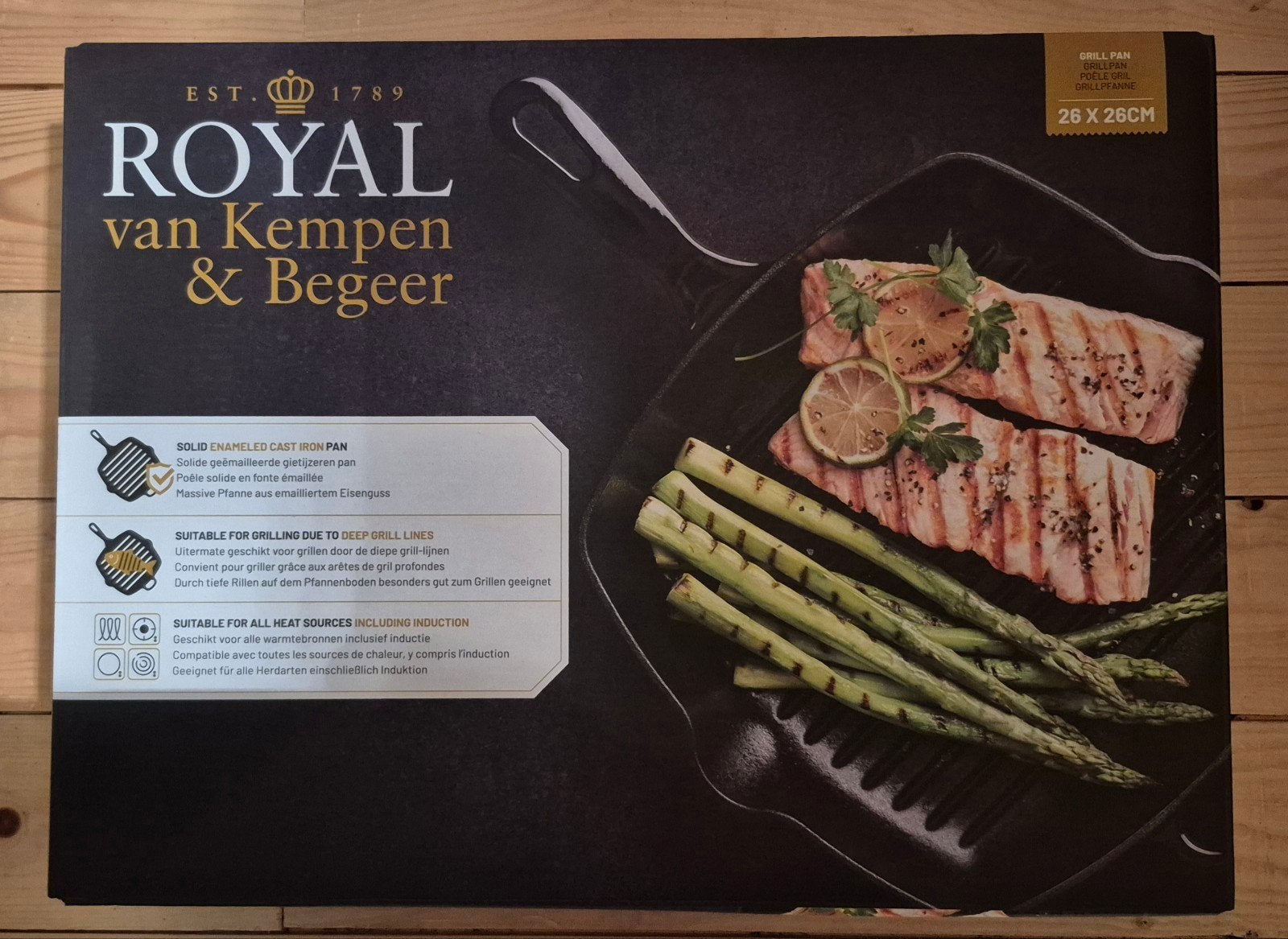 Royal van Kempen & Begeer Gietijzeren Grillpan 26x26cm, Ophalen of Verzenden