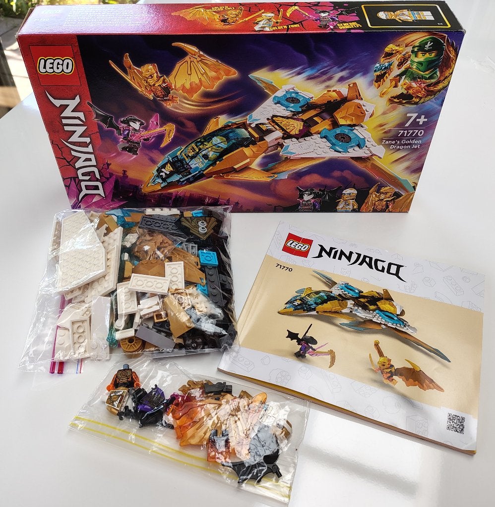 Lego NINJAGO - Zane's Golden Dragon Jet (71770), Ophalen of Verzenden, Gebruikt, Complete set, Lego