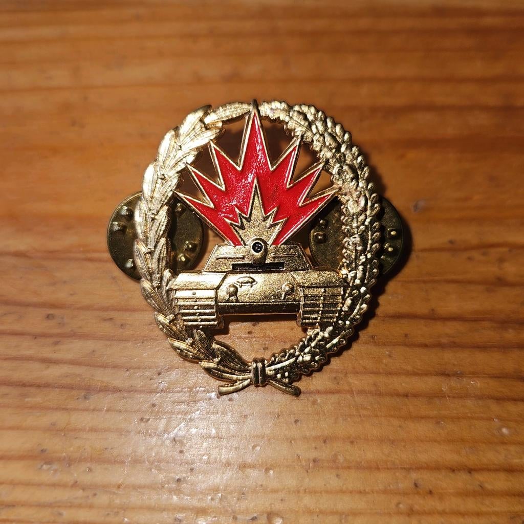 Vaardigheidsembleem Pantserbestrijding, Verzamelen, Ophalen of Verzenden, Landmacht, Nederland, Embleem of Badge