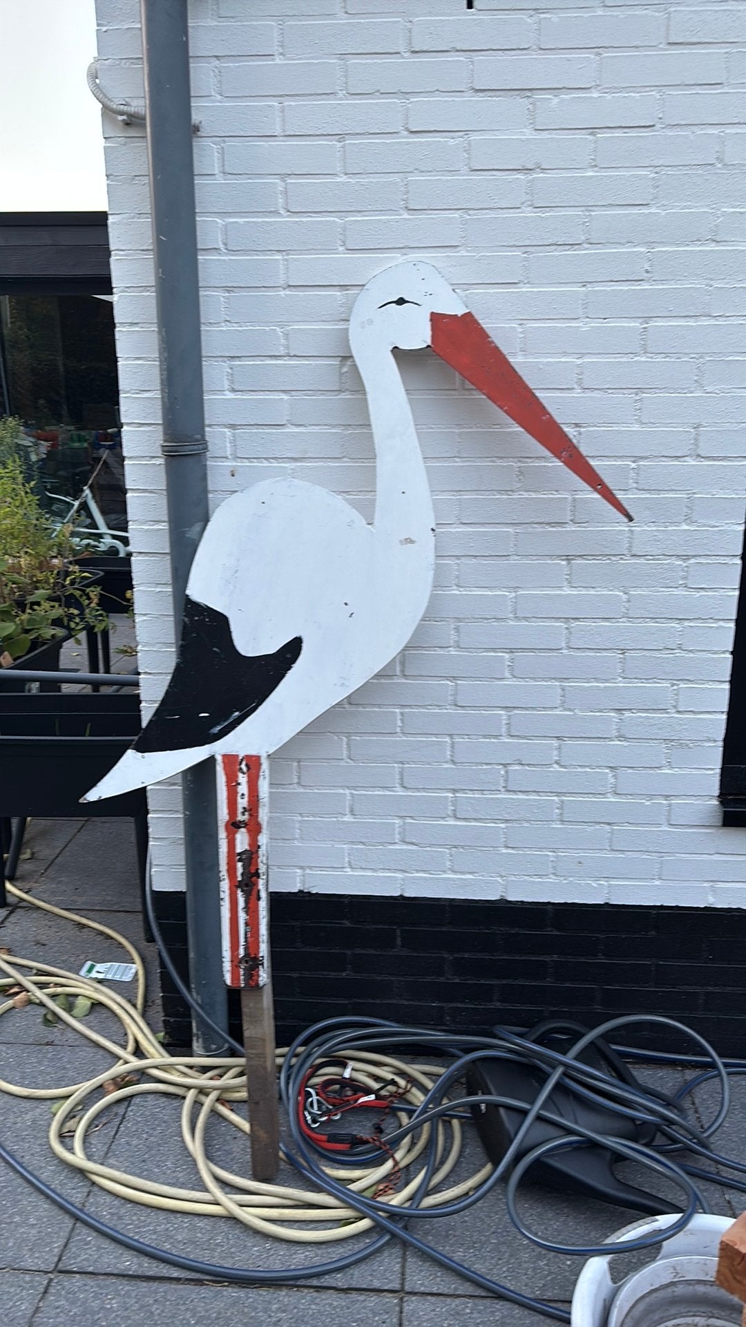 Ooievaar 180cm te koop, Ophalen, Gebruikt, Overige typen, Geboorte of Huwelijk