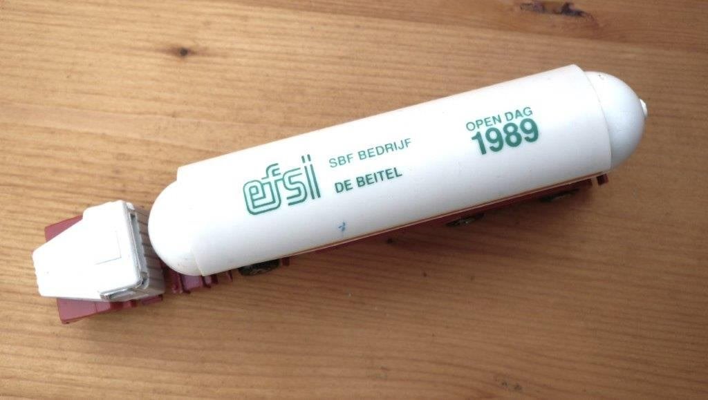 Efsi Volvo N12 + gas oplegger SBF De Beitel open dag 1989, Ophalen of Verzenden, Zo goed als nieuw, Bus of Vrachtwagen, Efsi