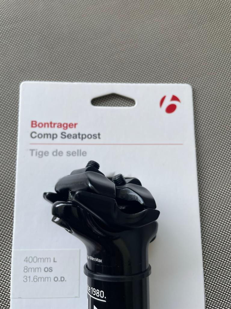 Nieuwe Bontrager Comp Zadelpen - 400mm, 31.6mm O.D., Overige typen, Nieuw, Ophalen of Verzenden, Aluminium