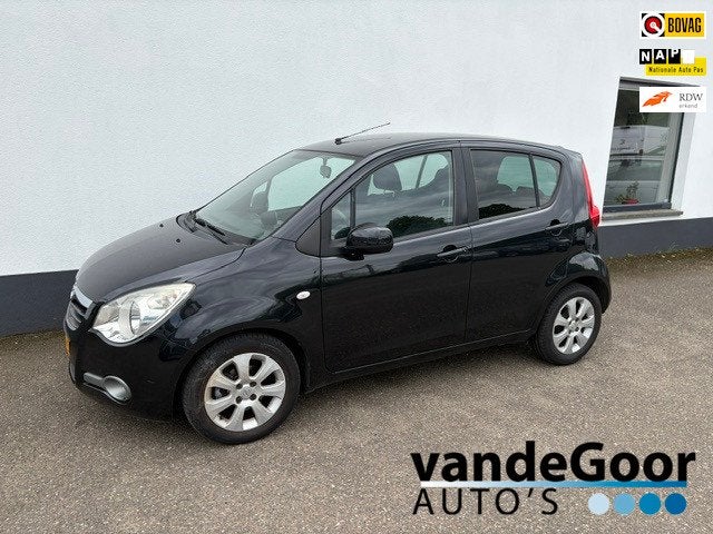 Opel Agila 1.2 Edition, '10, 5-drs lm velgen, airco, jaar ap, Voorwielaandrijving, 4 cilinders, 965 kg, Zwart