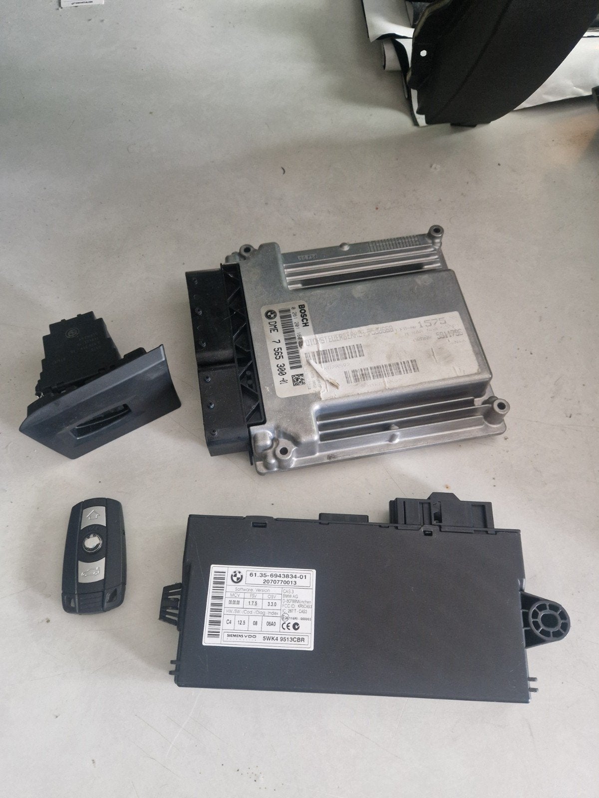 BMW E90 N46B20B DME CAS3 Module met Sleutel en Contactslot, Ophalen of Verzenden, Gebruikt, BMW