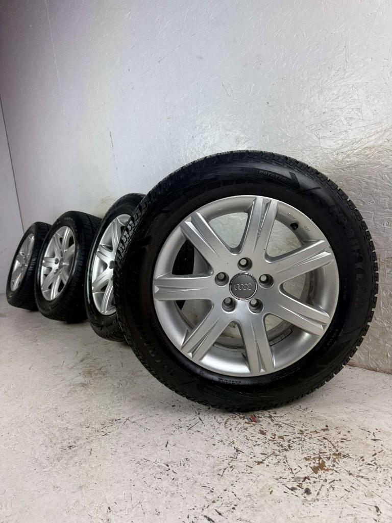 Originele Audi A4 A5 A6 TT A3 velgen 16" 5x112 winterset 9mm, Niet ingevuld, Gebruikt, 16 inch, Banden en Velgen