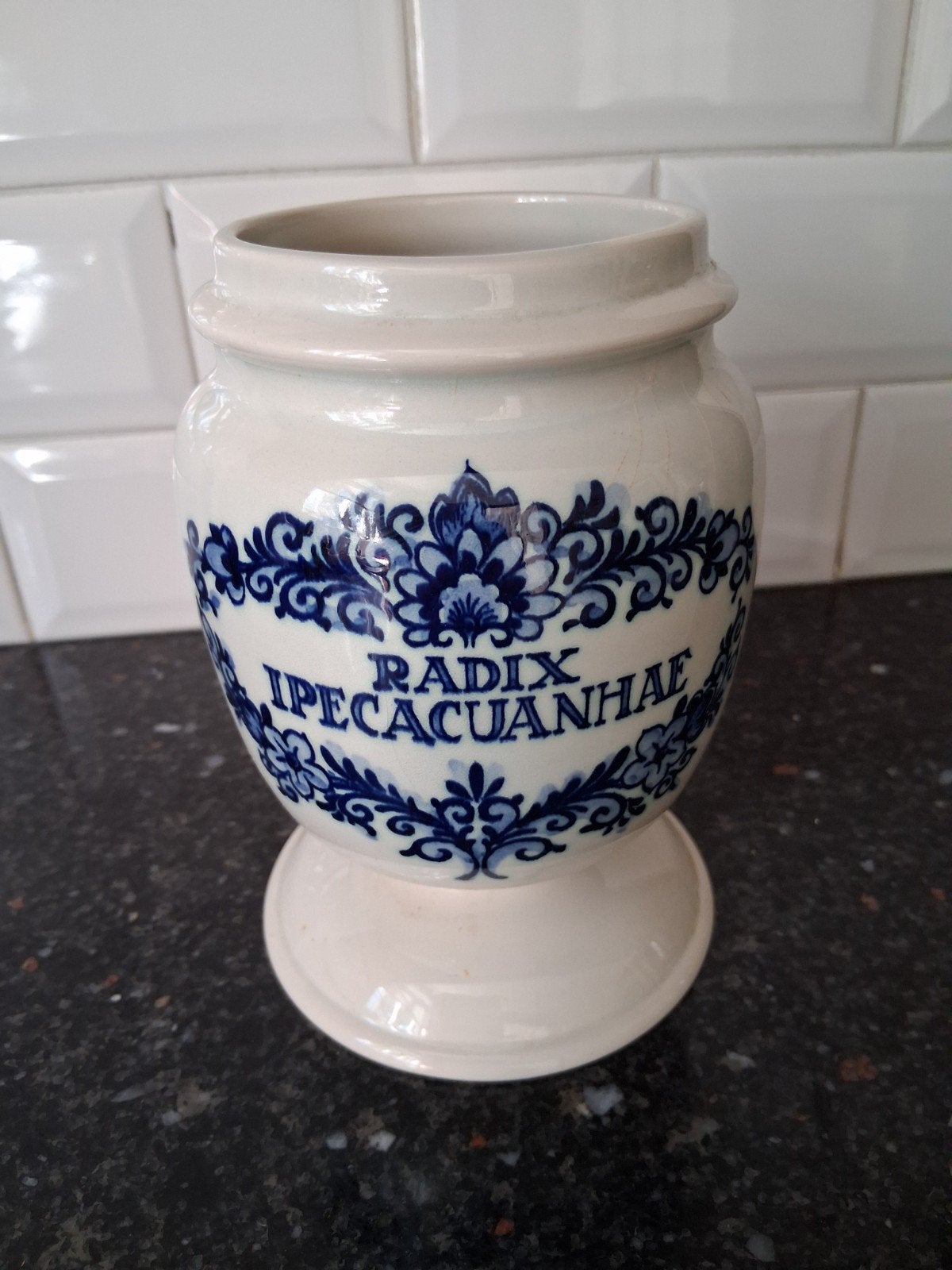 Antieke Zenith Gouda Apothekerspot - Radix Ipecacuanhae, Ophalen of Verzenden