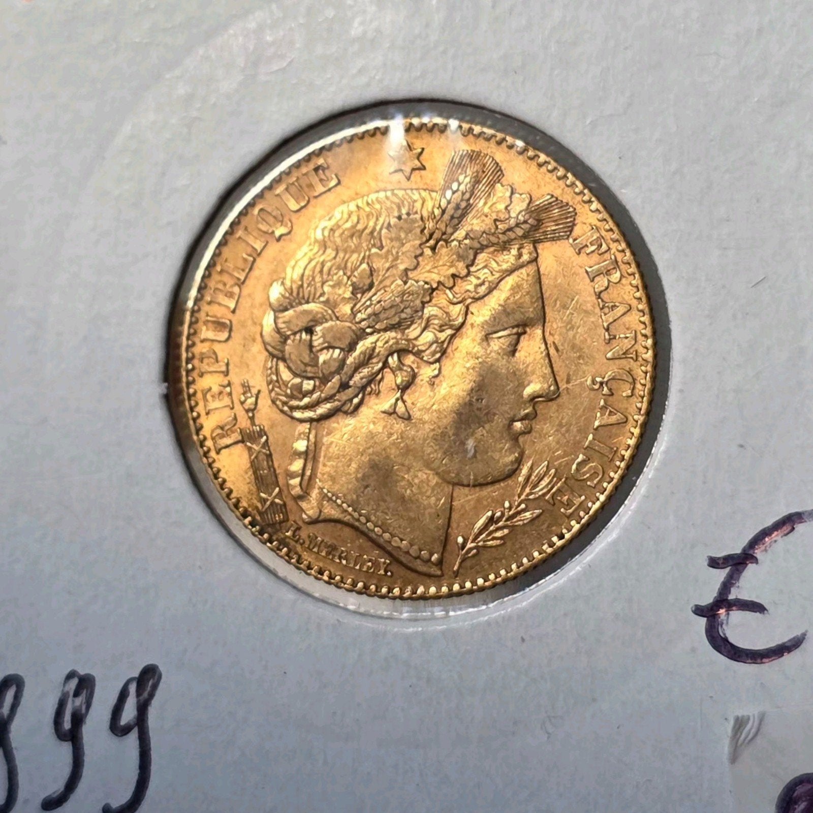 10 francs 1899 Frankrijk, Verzenden, Goud