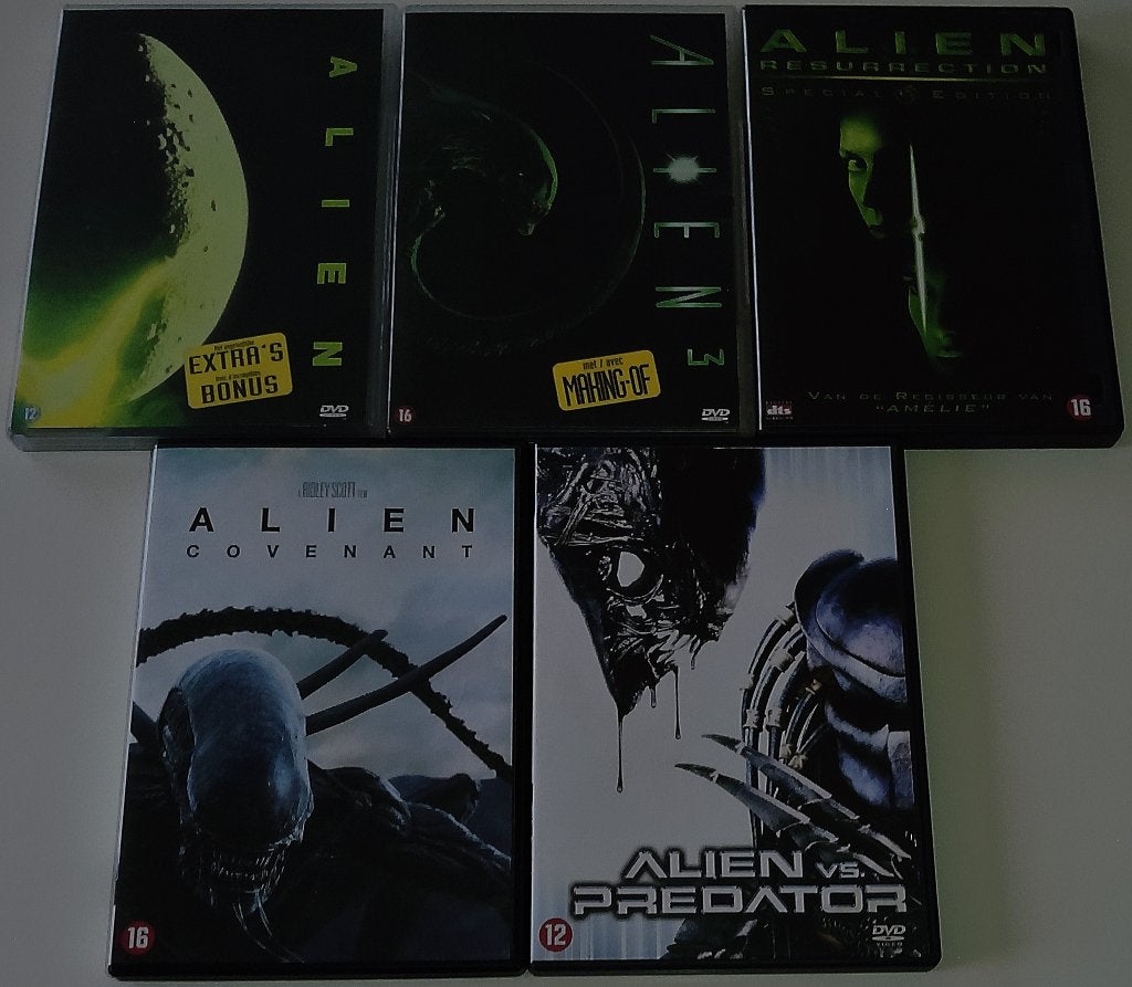 Film-Serie *** ALIEN *** 5 stuks, Engels, Nederlands, Ophalen of Verzenden, Zo goed als nieuw