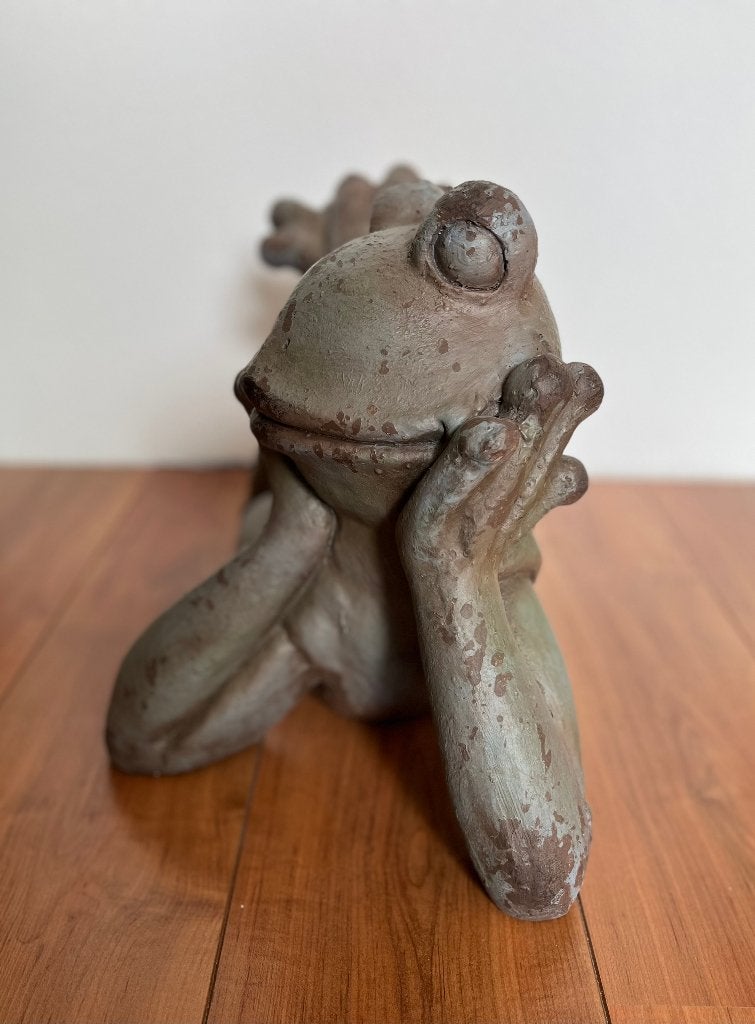 Kikker van polystone., Overige onderwerpen, Beeld, Europa, Beschilderd