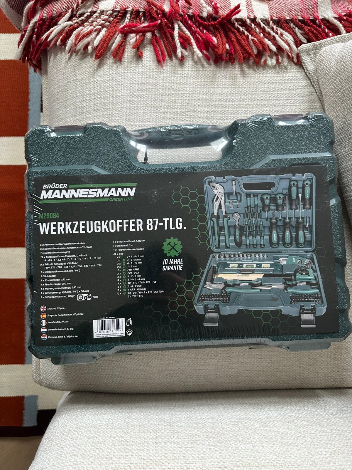 Brüder Mannesmann gereedschapskoffer 87-delig nieuw, Ophalen of Verzenden, Nieuw