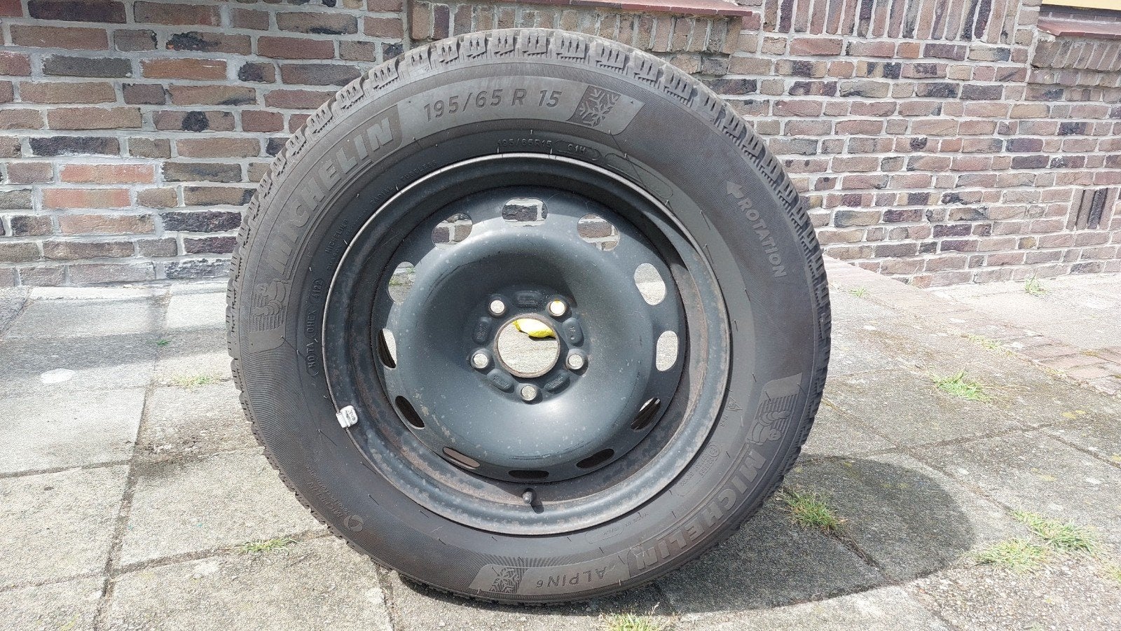 Michelin Alpine 6 Winterbanden met Velg - 195/65 R15, Auto-onderdelen, Banden en Velgen, Ophalen, Gebruikt, 15 inch, Banden en Velgen
