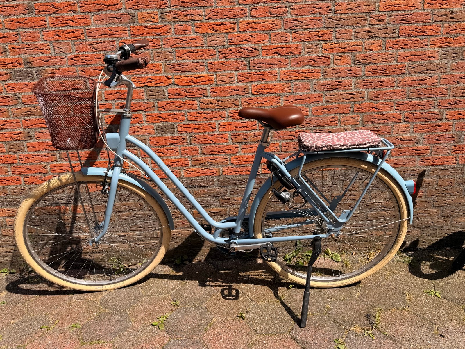 Elops Classic 520 Damesfiets - Lichtblauw met Mand, Gebruikt, Velgrem, Versnellingen, 50 tot 53 cm