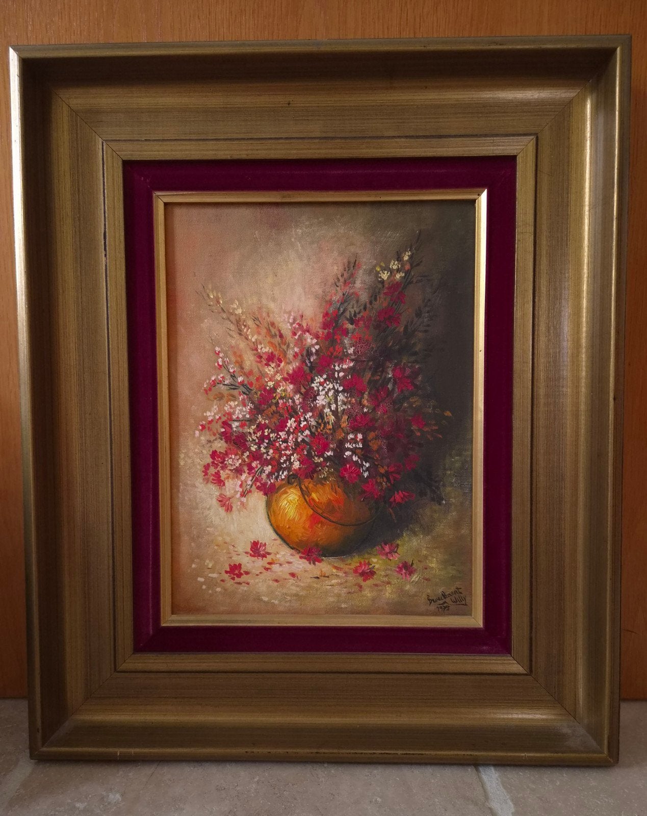 Olieverf schilderij, vergulde lijst, Antiek en Kunst, Ophalen of Verzenden