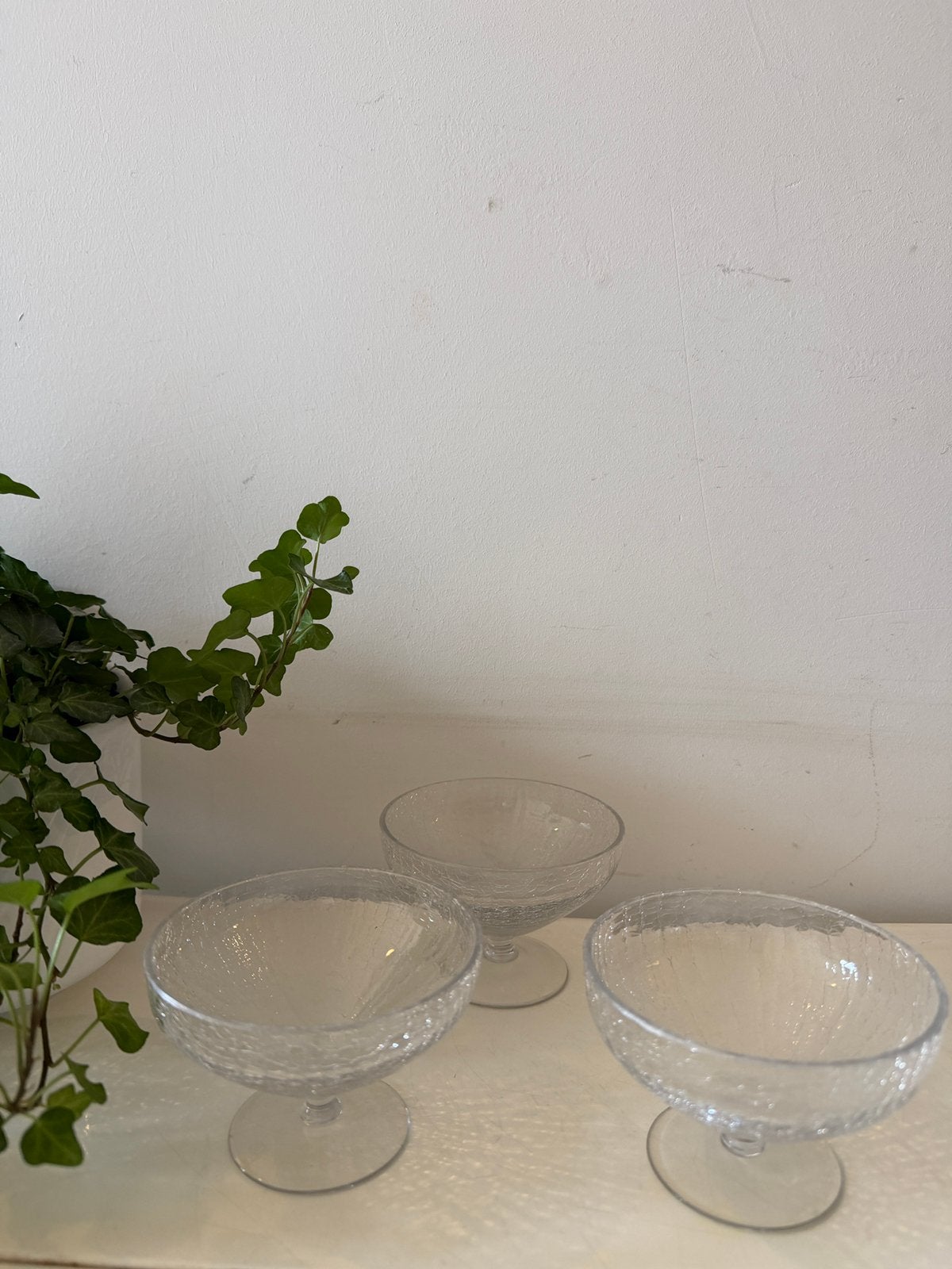 3 dessert schaaltjes vintage Scandinavisch design, Antiek en Kunst, Antiek | Glas en Kristal, Ophalen of Verzenden
