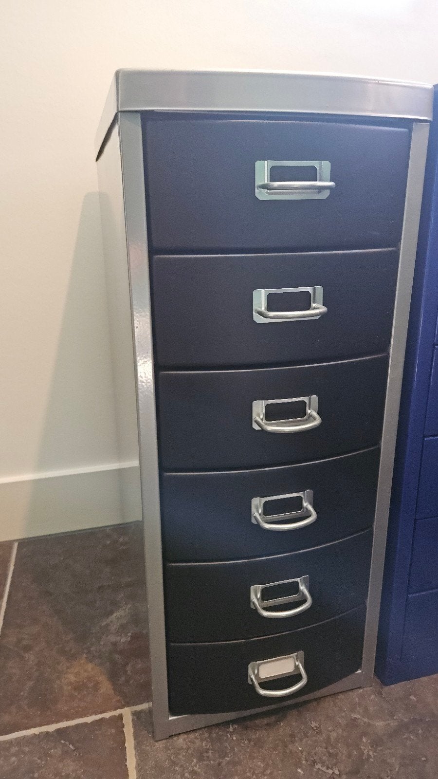 Metalen ladekast zwart grijs, Huis en Inrichting, Ophalen, Minder dan 50 cm, 5 laden of meer, Minder dan 100 cm