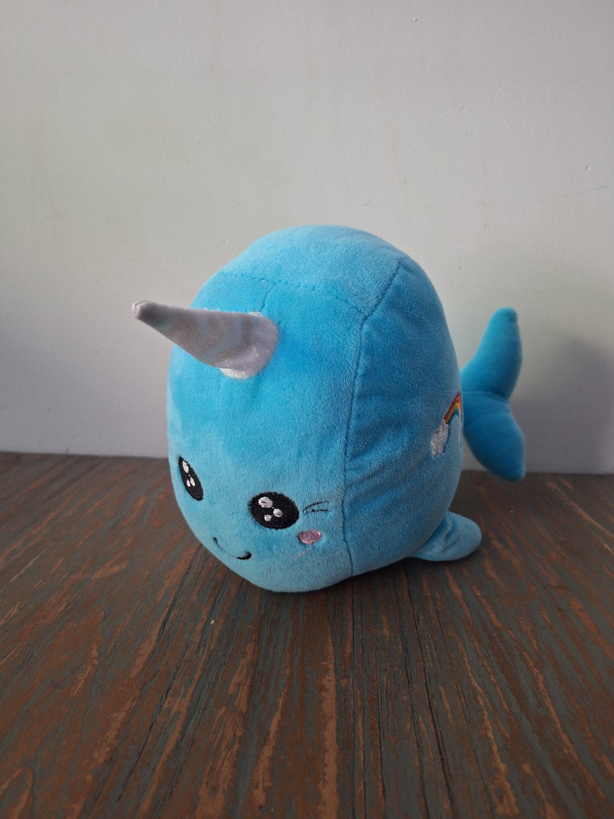 knuffel walvis 25 cm, Overige merken, Overige typen, Blauw, Zo goed als nieuw