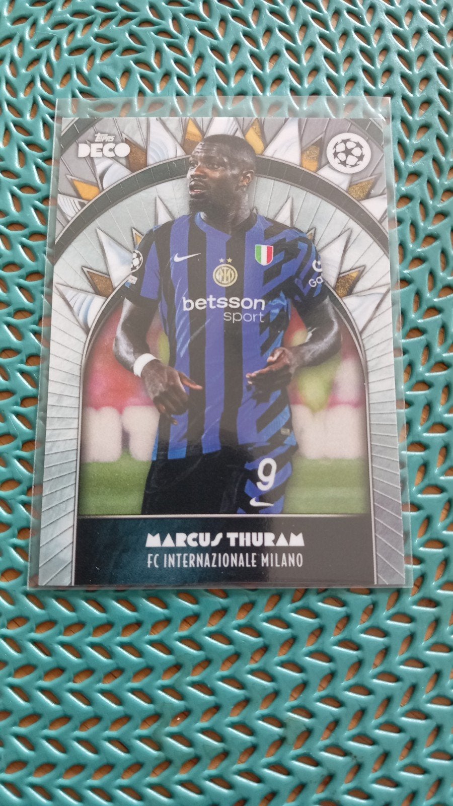 Marcus Thuram FC Internazionale Milano Topps Deco kaart, Ophalen of Verzenden, Zo goed als nieuw, Buitenlandse clubs, Spelerskaart