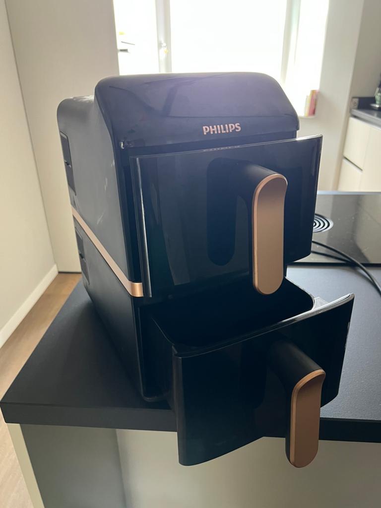 Philips Airfryer Dual Stacked 10L (NA462/70), Ophalen, Zo goed als nieuw, Airfryer XXL, 1500 gram of meer