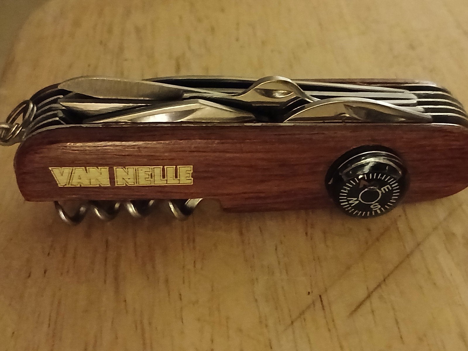 Van Nelle zakmes met kompas en leren etui, Ophalen, Nieuw