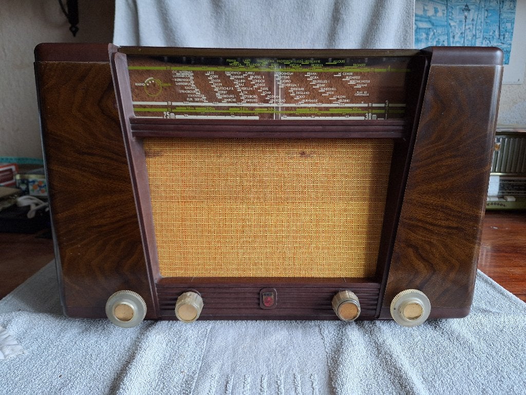 Philips BX 400 Bakelieten Radio MG-LG-KG en PU aansluiting, Ophalen, Gebruikt, Radio