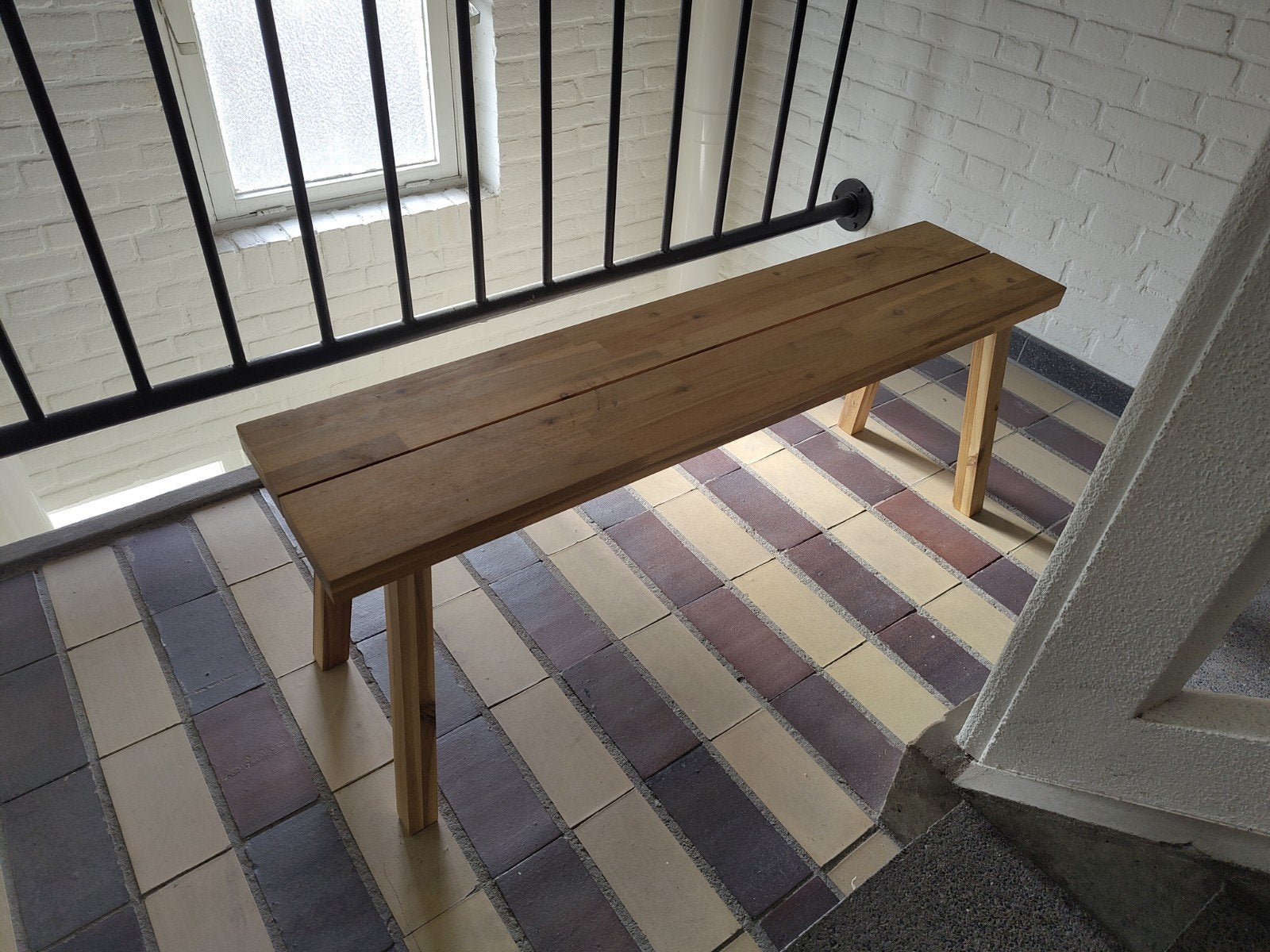 IKEA SKOGSTA houten bank - Zo goed als nieuw, Ophalen, Zo goed als nieuw, Eén, Hout