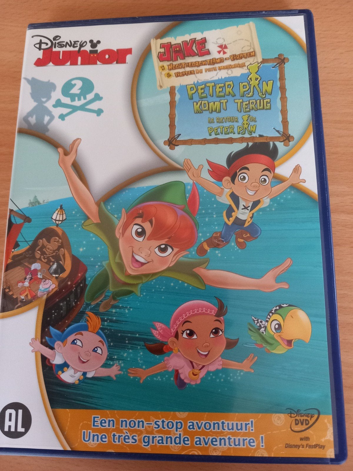 DVD Peter Pan en Jake Disney Junior, Cd's en Dvd's, Alle leeftijden, Ophalen of Verzenden, Zo goed als nieuw, Amerikaans