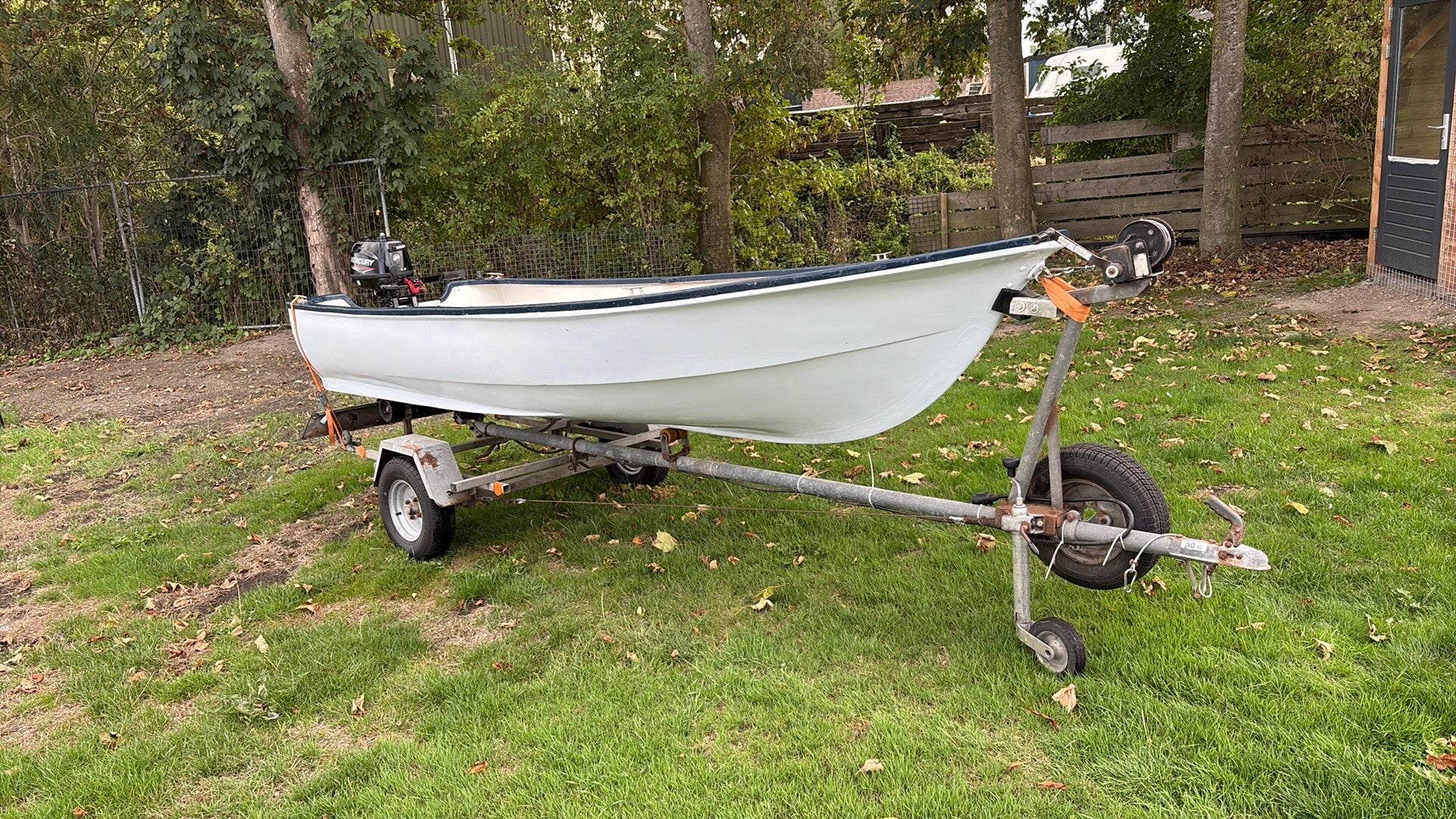 Boot 4m incl. Mercury 6 PK en Trailer, Ophalen, Overige merken, 4 m, Tot 10 pk
