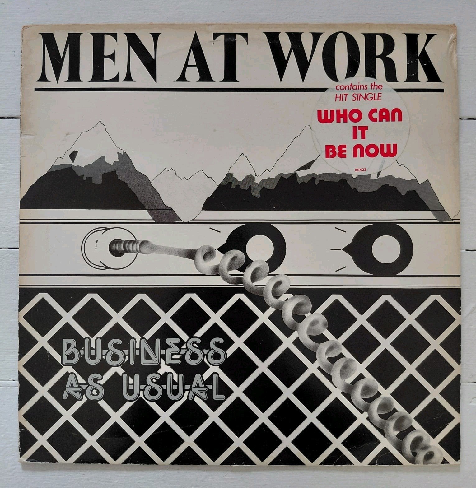 men at work business as usual lp vinyl, Ophalen of Verzenden, Gebruikt, 12 inch, LP