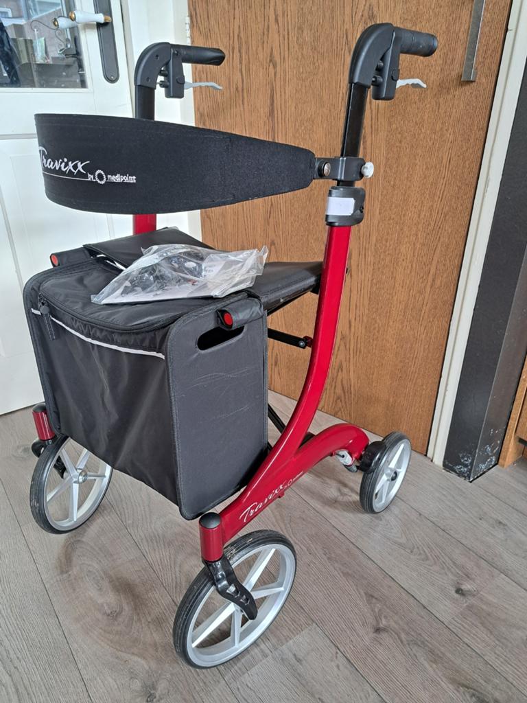 Rollator Travixx Deluxe Tuscan Red M, Diversen, Ophalen, Zo goed als nieuw