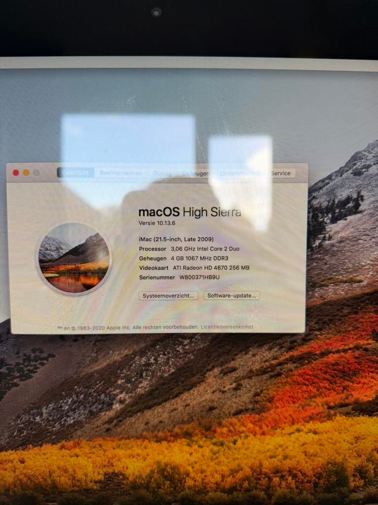 iMac ( 21.5-inch, Late 2009), Computers en Software, Apple Desktops, Ophalen, IMac, Onbekend, 21,5 inch ( 1920x1080