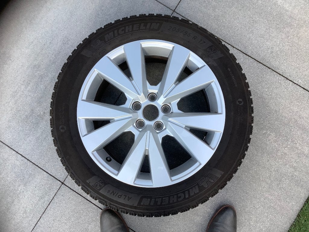 Aluminium velgen met winterbanden, Ophalen, Gebruikt, Banden en Velgen, 17 inch
