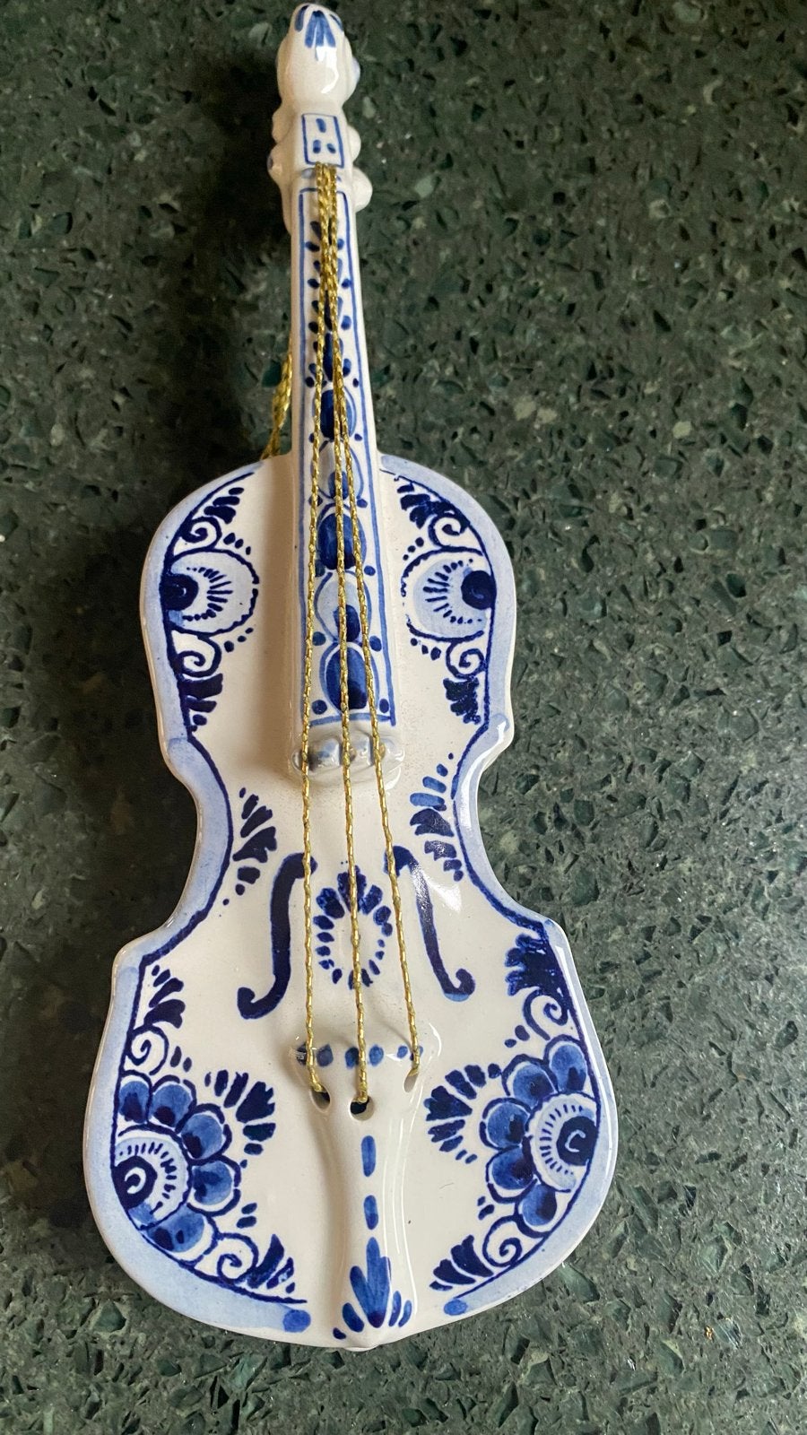 Delfts Blauw Viool Ornament - Handwerk uit Holland, Ophalen of Verzenden