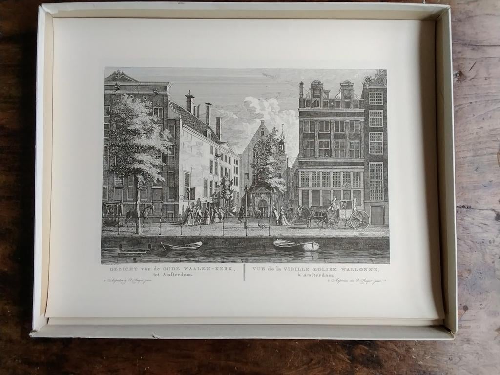 Set van 26 Fouquet-reproducties Amsterdamse stadsgezichten, Antiek en Kunst, Ophalen