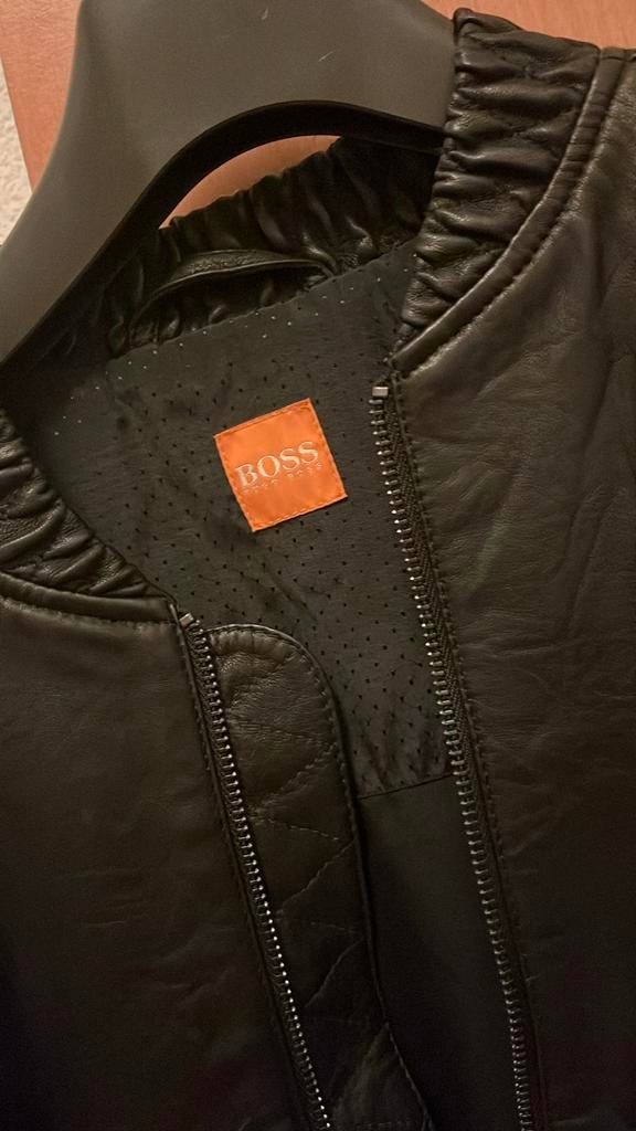 Hugo Boss Dames Leren Bomberjack - Zgan, Kleding | Heren, Ophalen of Verzenden, Zo goed als nieuw
