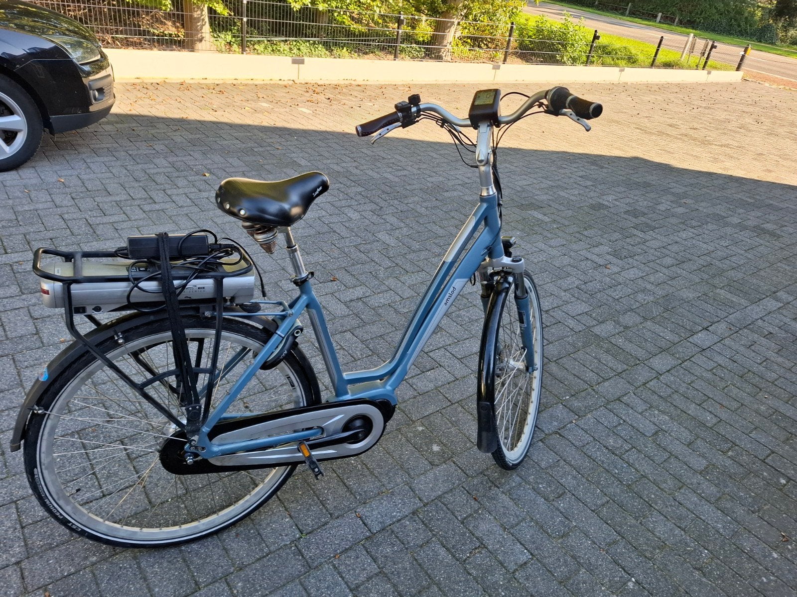 Amslod eletrice damesfiets fiets, Fietsen en Brommers, Minder dan 30 km per accu, Gebruikt, 47 tot 51 cm, Ophalen